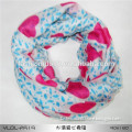 2015 spring scarf Silver droplets spread pink love infinity scarf